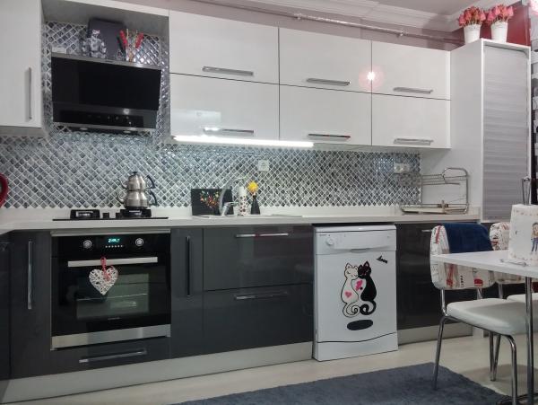 Mutfak Modelleri Beyaz+Antrasit1